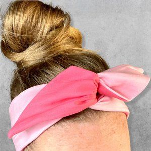 NEW - Pink Two-Tone Wired Twist Headband